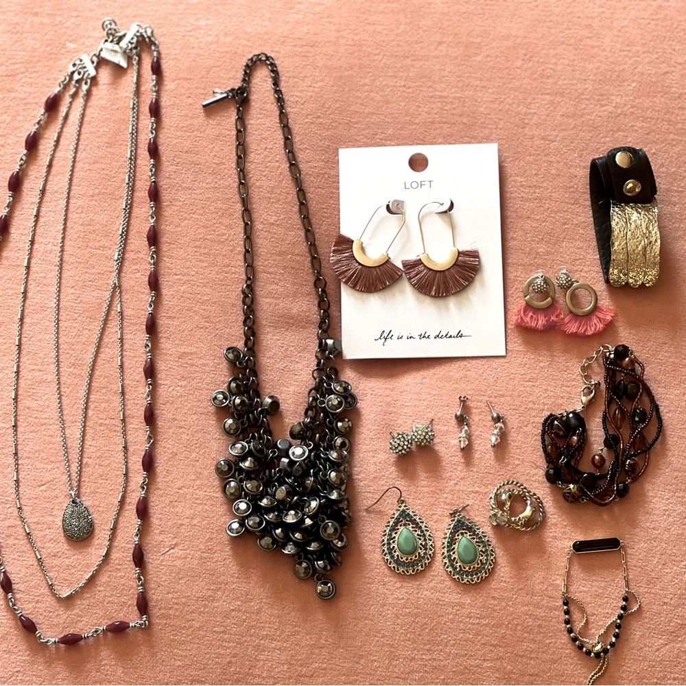 Assorted costume jewelry